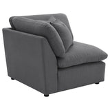 Hobson Upholstered Corner Charcoal from Coaster - Luna Furniture