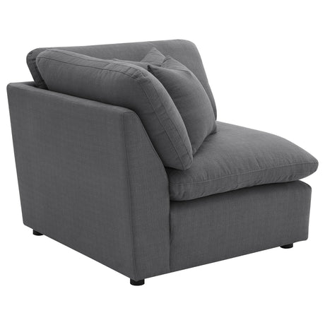 Hobson Charcoal Upholstered Corner from Coaster - Luna Furniture