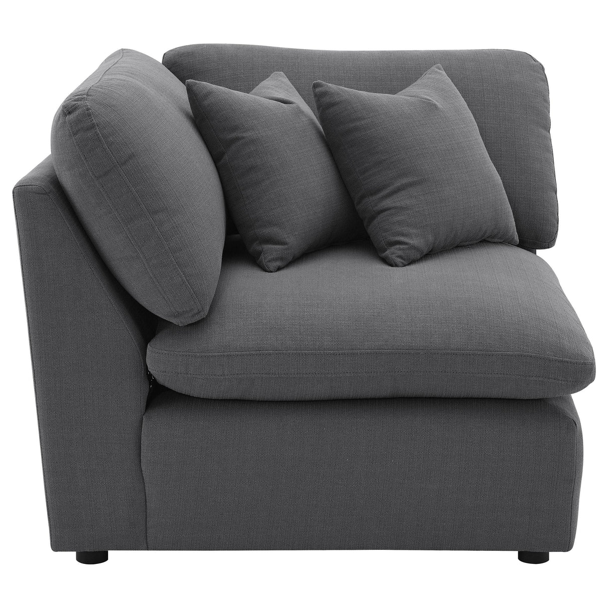 Hobson Upholstered Corner Charcoal from Coaster - Luna Furniture