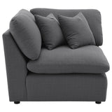 Hobson Upholstered Corner Charcoal from Coaster - Luna Furniture