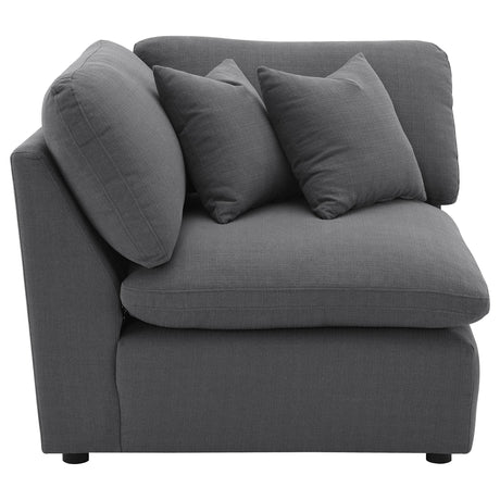 Hobson Charcoal Upholstered Corner from Coaster - Luna Furniture