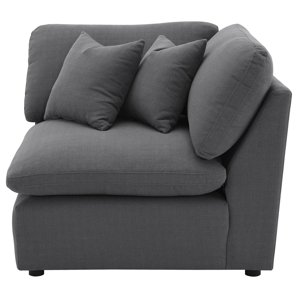Hobson Upholstered Corner Charcoal from Coaster - Luna Furniture
