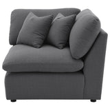 Hobson Upholstered Corner Charcoal from Coaster - Luna Furniture