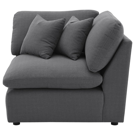 Hobson Charcoal Upholstered Corner from Coaster - Luna Furniture