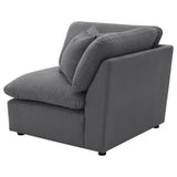Hobson Upholstered Corner Charcoal from Coaster - Luna Furniture