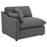 Hobson Upholstered LAF Chair Charcoal from Coaster - Luna Furniture