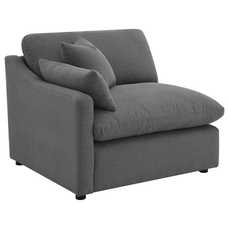 Hobson Charcoal Upholstered LAF Chair from Coaster - Luna Furniture