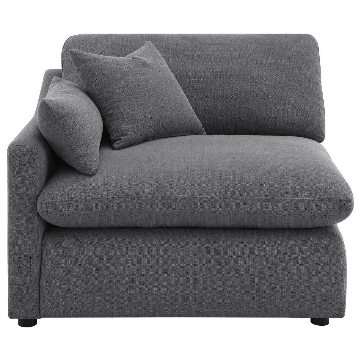 Hobson Upholstered LAF Chair Charcoal from Coaster - Luna Furniture