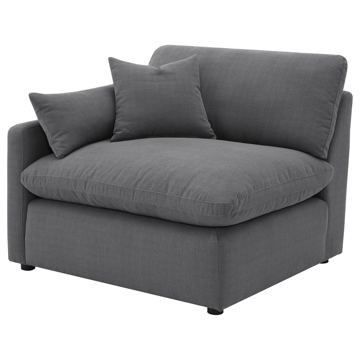 Hobson Upholstered LAF Chair Charcoal from Coaster - Luna Furniture