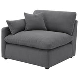 Hobson Upholstered LAF Chair Charcoal from Coaster - Luna Furniture