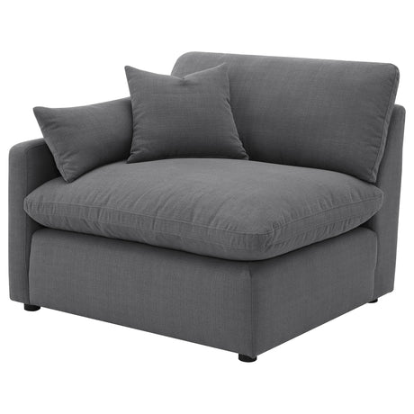 Hobson Charcoal Upholstered LAF Chair from Coaster - Luna Furniture