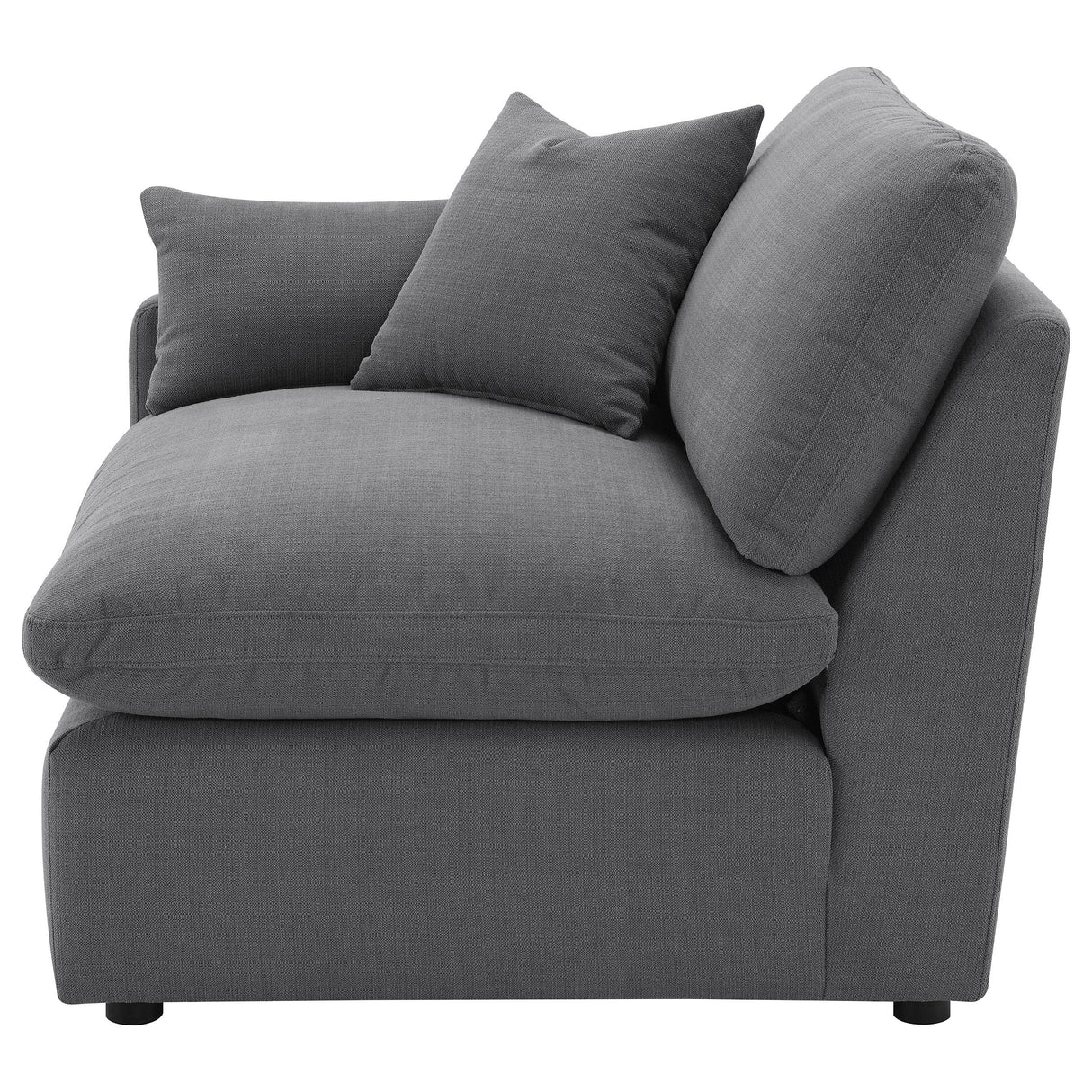 Hobson Upholstered LAF Chair Charcoal from Coaster - Luna Furniture