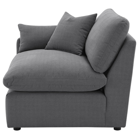 Hobson Charcoal Upholstered LAF Chair from Coaster - Luna Furniture