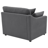 Hobson Upholstered LAF Chair Charcoal from Coaster - Luna Furniture