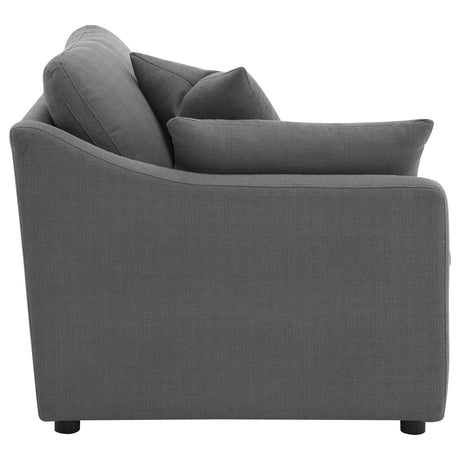 Hobson Charcoal Upholstered LAF Chair from Coaster - Luna Furniture
