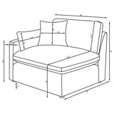 Hobson Upholstered LAF Chair Charcoal from Coaster - Luna Furniture