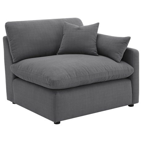 Hobson Charcoal Upholstered RAF Chair from Coaster - Luna Furniture