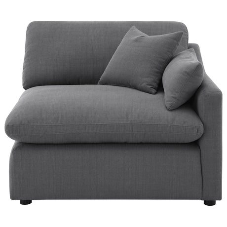Hobson Charcoal Upholstered RAF Chair from Coaster - Luna Furniture