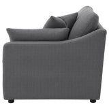 Hobson Upholstered RAF Chair Charcoal from Coaster - Luna Furniture