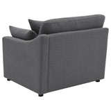 Hobson Upholstered RAF Chair Charcoal from Coaster - Luna Furniture