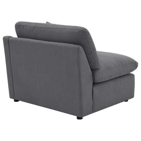 Hobson Charcoal Upholstered RAF Chair from Coaster - Luna Furniture