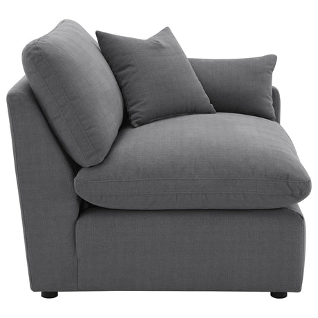 Hobson Charcoal Upholstered RAF Chair from Coaster - Luna Furniture