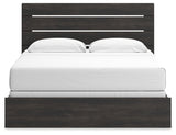 Hollivern Dark Gray King Panel Bed from Ashley - Luna Furniture