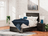 Hollivern Full Panel Bed with Dresser and Nightstand in Dark Gray from Ashley - Luna Furniture