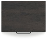 Hollivern Full Panel Bed with Storage with Mirrored Dresser and Nightstand in Dark Gray from Ashley - Luna Furniture