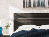 Hollivern King Panel Bed with Mirrored Dresser, Chest and Nightstand in Dark Gray from Ashley - Luna Furniture