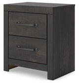 Hollivern Twin Panel Storage Bed with Mirrored Dresser and Nightstand in Dark Gray from Ashley - Luna Furniture