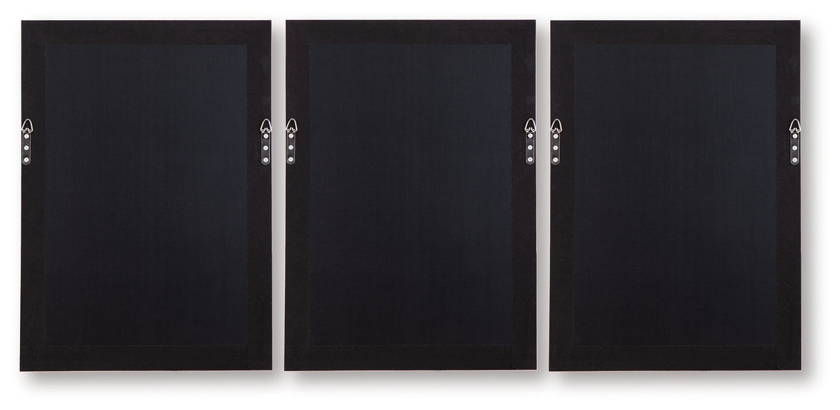 Honslow Brown/Black/White Wall Art (Set of 3) from Ashley Furniture - Luna Furniture