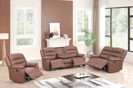 Hope Brown 3-Piece Reclining Set from Happy Homes - Luna Furniture