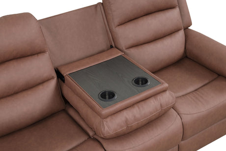 Hope Brown 3-Piece Reclining Set from Happy Homes - Luna Furniture