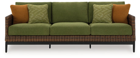 Horizon Hall 2 Lounge Chairs with End Table in Brown/Green from Ashley - Luna Furniture