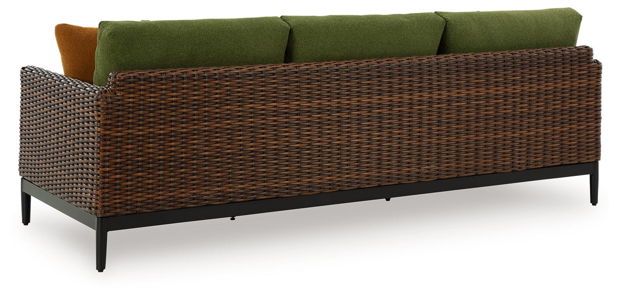 Horizon Hall 2 Lounge Chairs with End Table in Brown/Green from Ashley Furniture - Luna Furniture