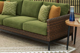 Horizon Hall Brown/Green Outdoor Sofa with Cushion from Ashley - Luna Furniture