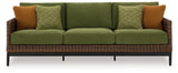 Horizon Hall Outdoor Sofa, 2 Lounge Chairs, Ottoman and Coffee Table from Ashley Furniture - Luna Furniture