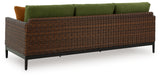 Horizon Hall Outdoor Sofa, 2 Lounge Chairs, Ottoman and Coffee Table from Ashley Furniture - Luna Furniture