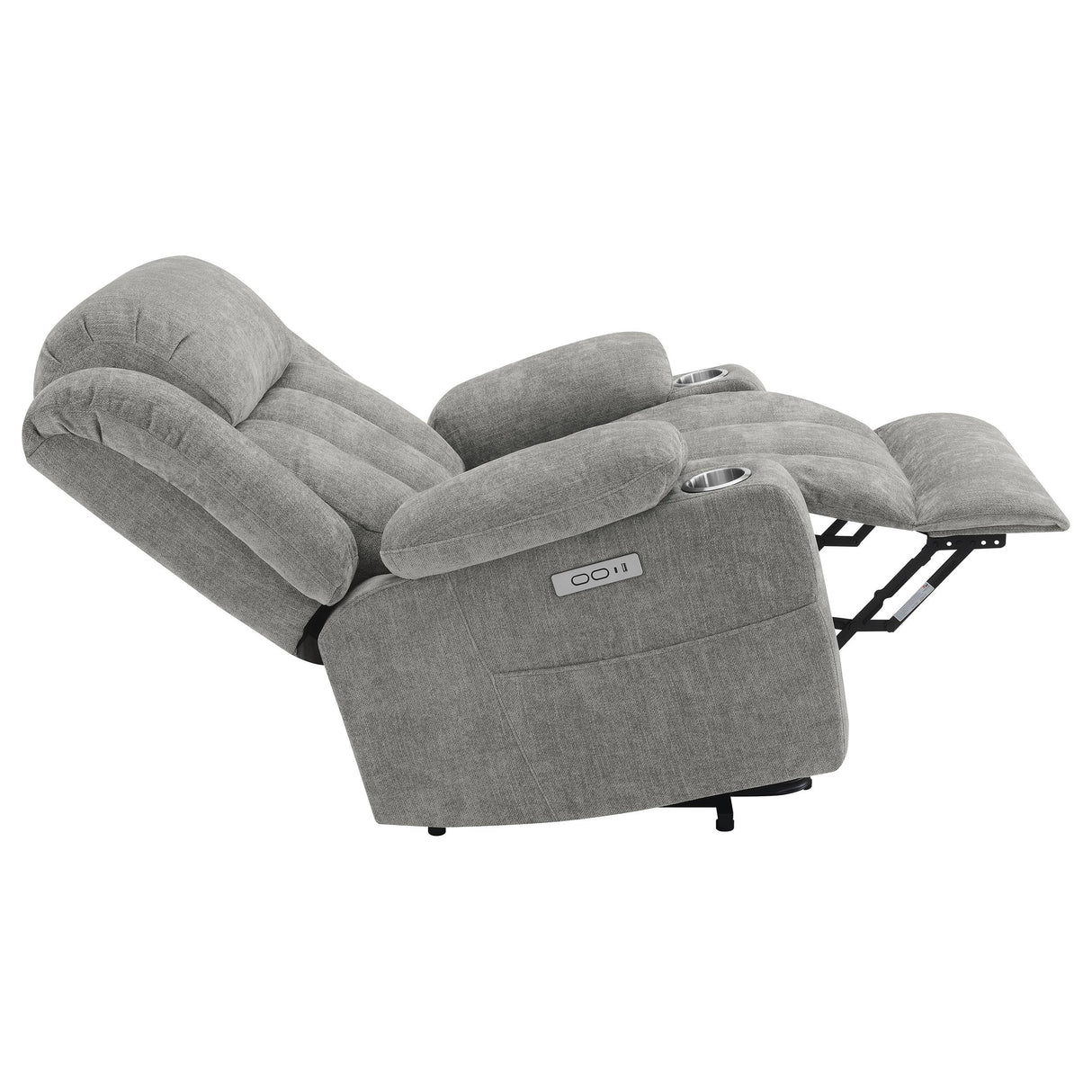 Houston Gray Upholstered Power Lift Recliner Chair from Coaster - Luna Furniture