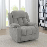 Houston Gray Upholstered Power Lift Recliner Chair from Coaster - Luna Furniture