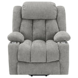 Houston Gray Upholstered Power Lift Recliner Chair from Coaster - Luna Furniture