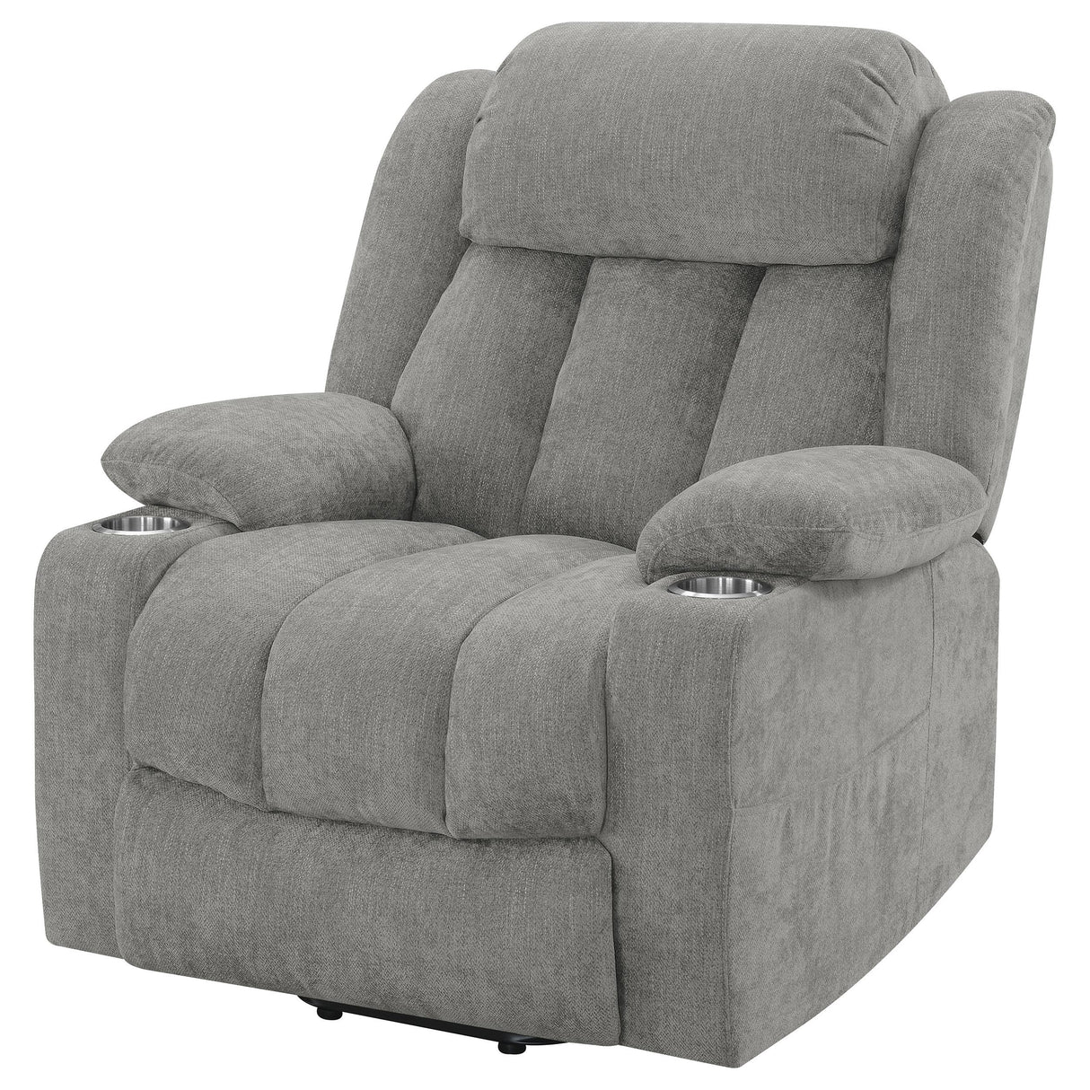 Houston Gray Upholstered Power Lift Recliner Chair from Coaster - Luna Furniture