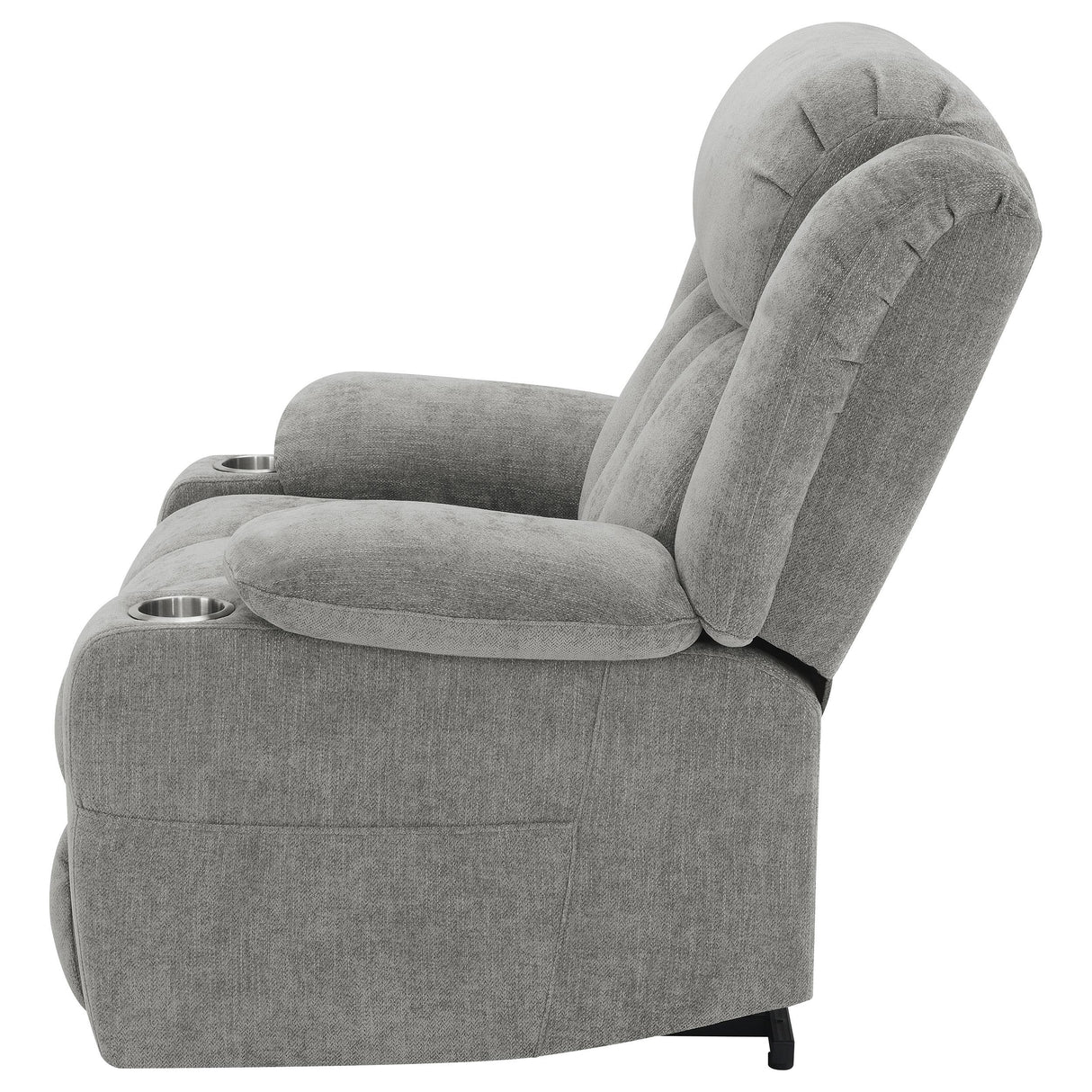 Houston Gray Upholstered Power Lift Recliner Chair from Coaster - Luna Furniture