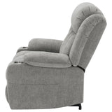 Houston Gray Upholstered Power Lift Recliner Chair from Coaster - Luna Furniture