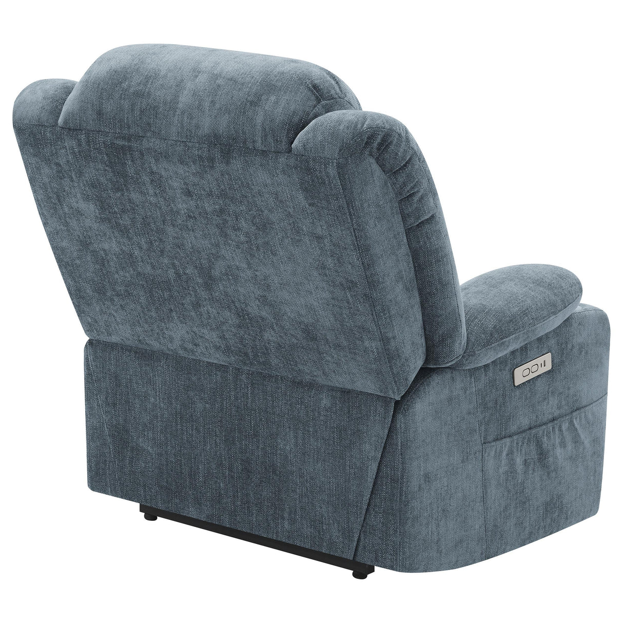Houston Slate Blue Upholstered Power Lift Recliner Chair from Coaster - Luna Furniture