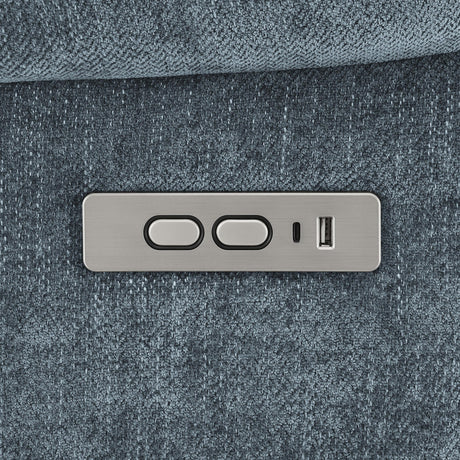 Houston Slate Blue Upholstered Power Lift Recliner Chair from Coaster - Luna Furniture