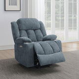 Houston Slate Blue Upholstered Power Lift Recliner Chair from Coaster - Luna Furniture