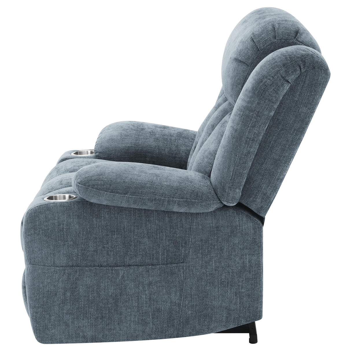 Houston Slate Blue Upholstered Power Lift Recliner Chair from Coaster - Luna Furniture