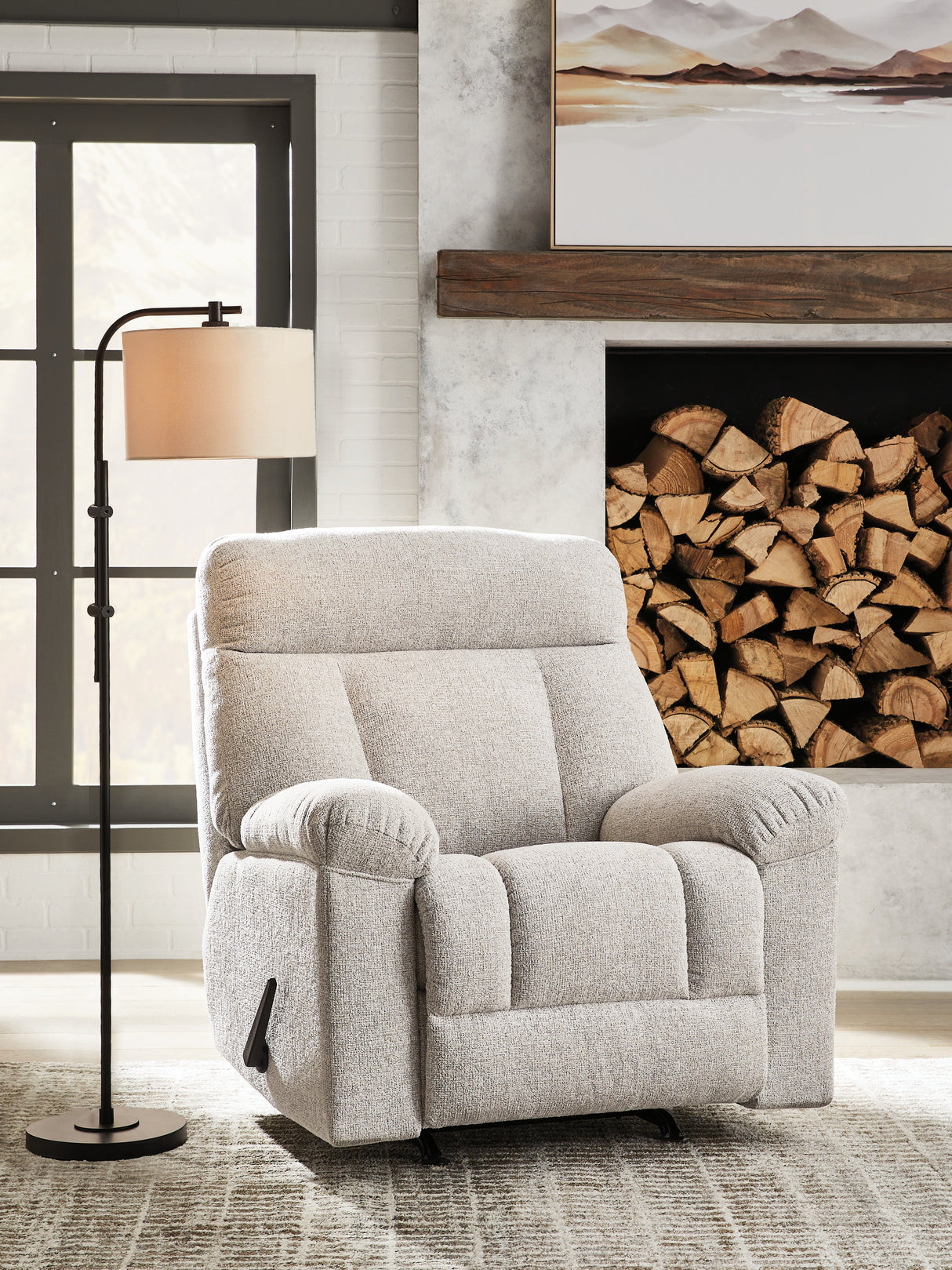 Hoyne Park Cobble Stone Recliner from Ashley - Luna Furniture